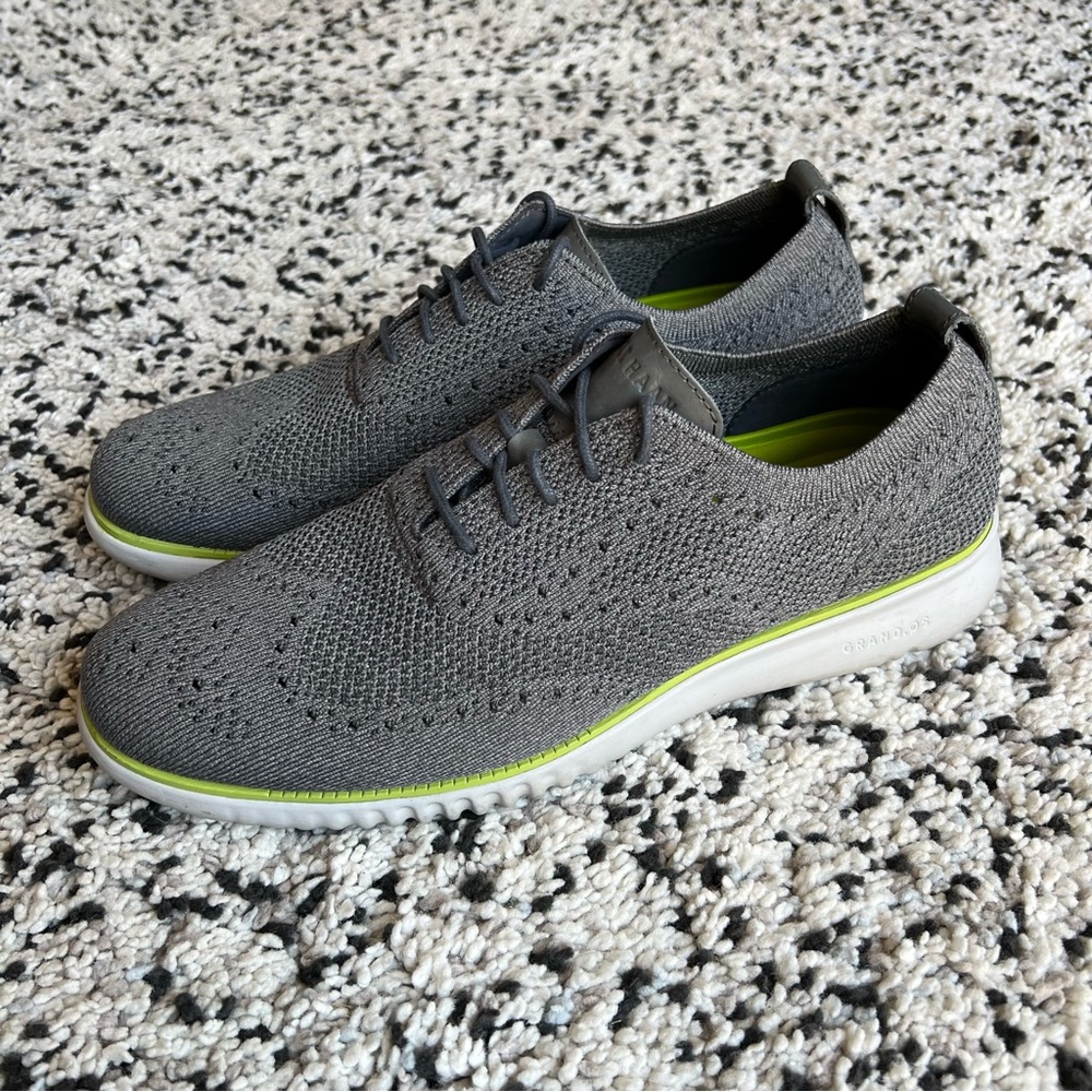 Cole Haan ZeroGrand Wingtip Oxford Shoes Grey Stitchlite Men’s 11M C34544